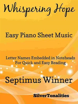 cover image of Whispering Hope Easy Piano Sheet Music